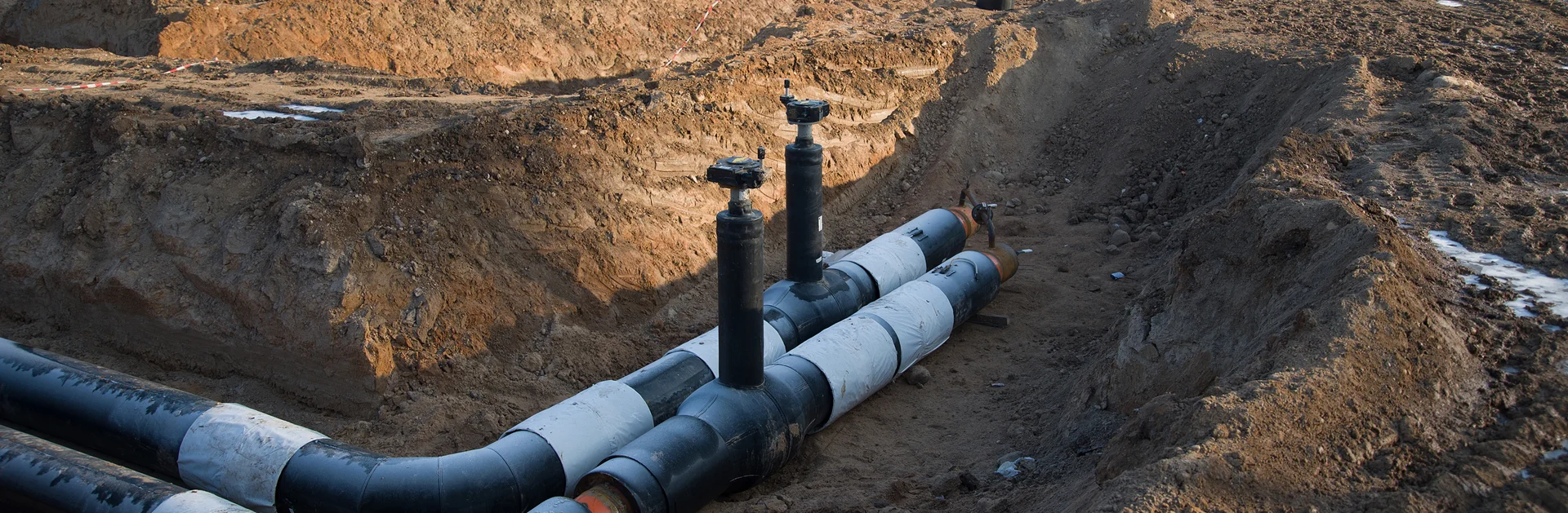 výkopy pro inženýrské sítě